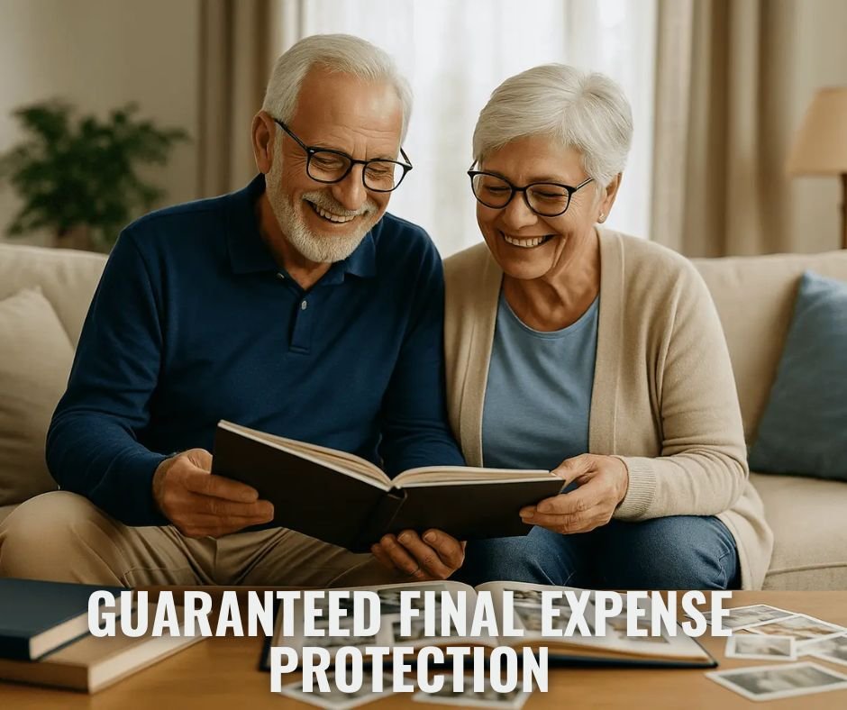 Family protecting a small house model, representing Final Expense Insurance