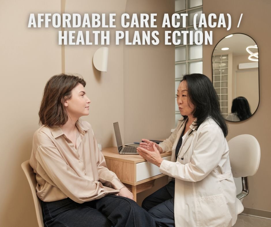 Doctor and patient reviewing a tablet, representing Health Plans